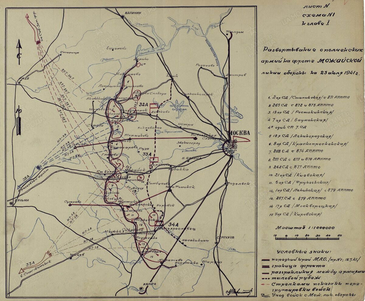 Рубеж обороны москвы 1941 карта