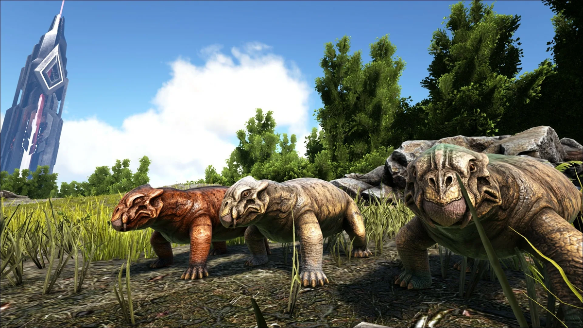 Листрозавры на скрине из игры ARK: Survival Evolved 