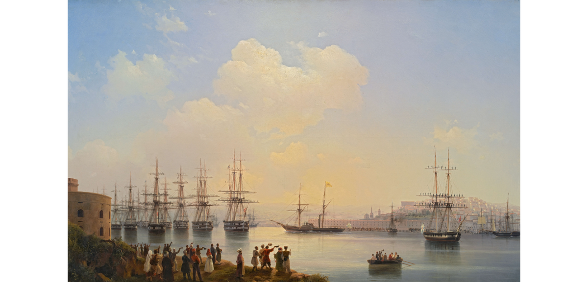 Русская эскадра на Севастопольском рейде, 1846, Айвазовский И. К., источник фото: «Виртуальный Русский музей»