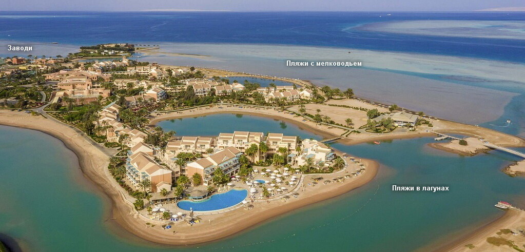 Три варианта пляжей в Эль-Гуне