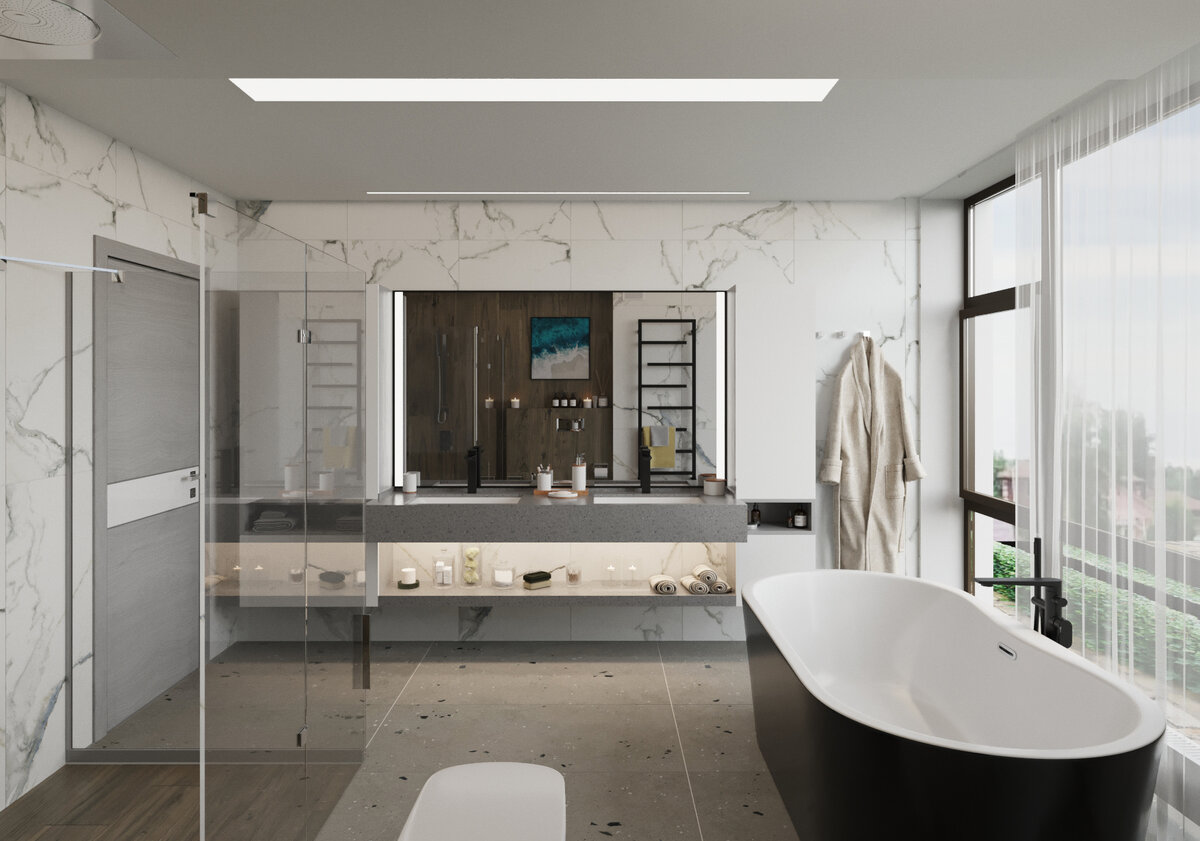 Проект Елены Савиной с керамогранитом из новых коллекций Вдохновение рядом от KERRANOVA