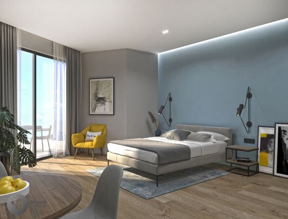 Студия в жилом комплексе Mziuri Gardens