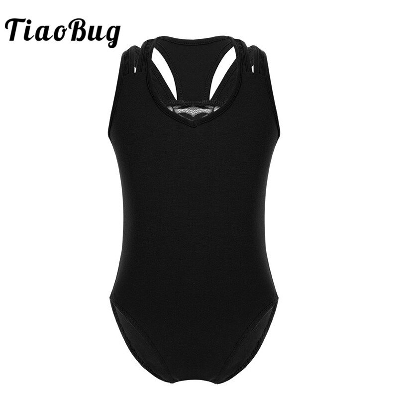 Черный гимнастический купальник