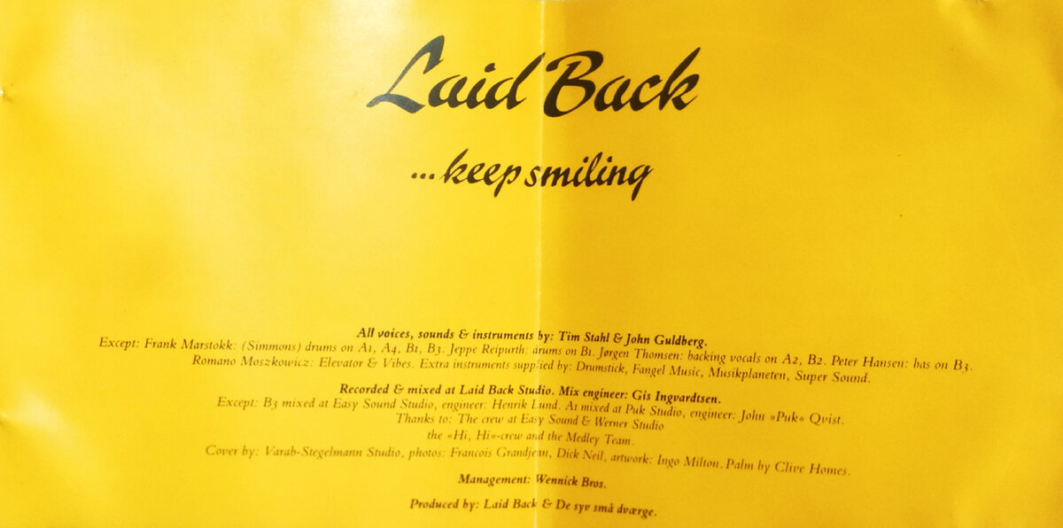 Laid Back "…Keep Smiling" (1983) CD - booklet