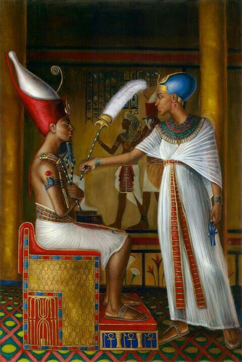 Тутанхамон и его супруга Анхеспаамон.