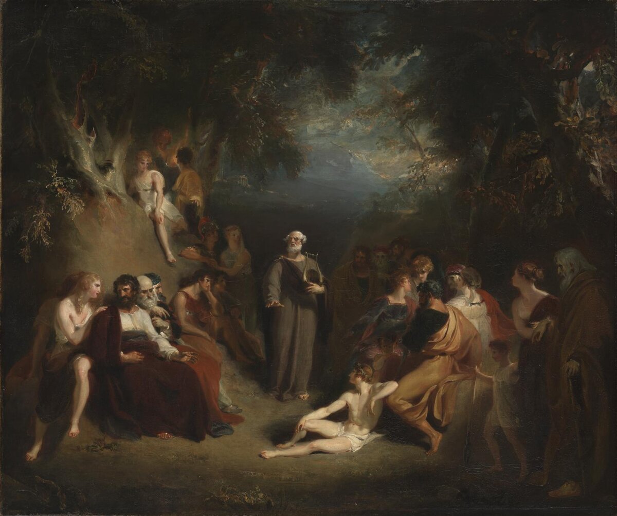 Томас Лоуренс (Sir Thomas Lawrence; 1769 – 1830). «Гомер читает свои стихи»