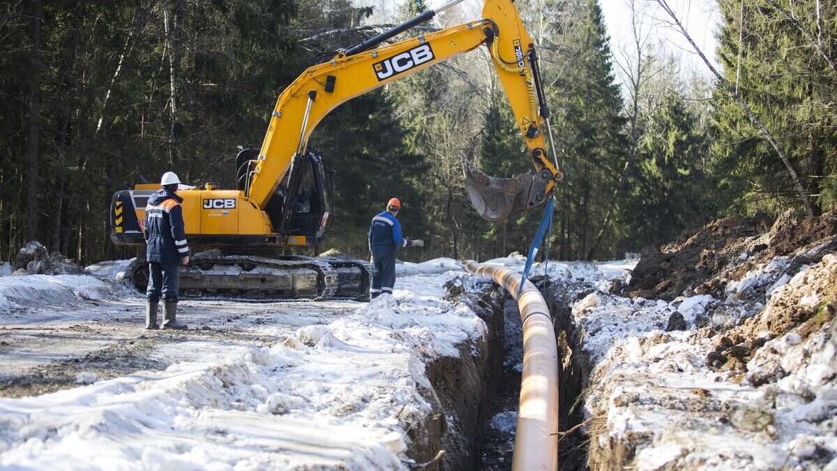    Строительство газопровода в новой Москве© Фото : "Мосгаз"