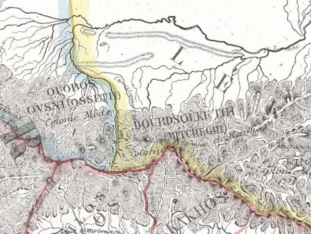 Дзурдзукетия во французском Атласе Кавказа.  1843-й год