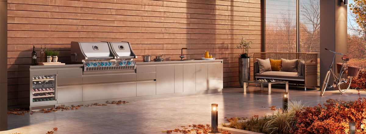 Модульная кухня для улицы из нержавеющей стали AWELT