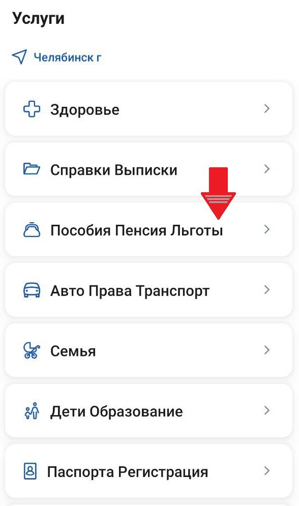 Скриншот с Госуслуг