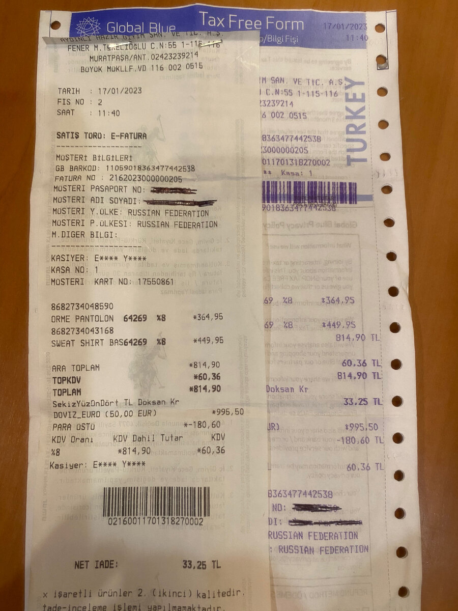 Турция: получаем TAX FREE в аэропорту. Это несложно, а лишние деньги ещё никому не помешали