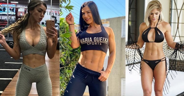 Женские фитнес-модели — изображение: @michelle_lewin @anllela_sagra @eva_andressa Instagram