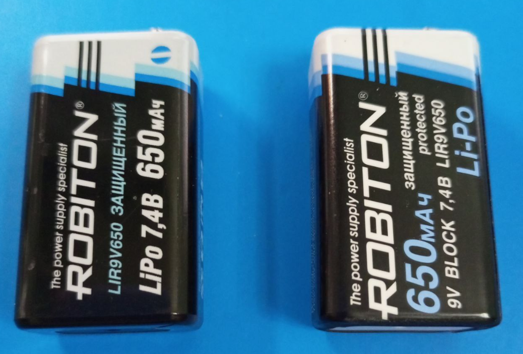 Аккумуляторы Крона Li-Po LIR9V650 ROBITRON