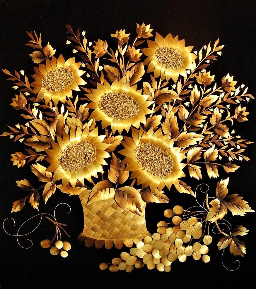 Соломенная аппликация из открытых источников Интерннет