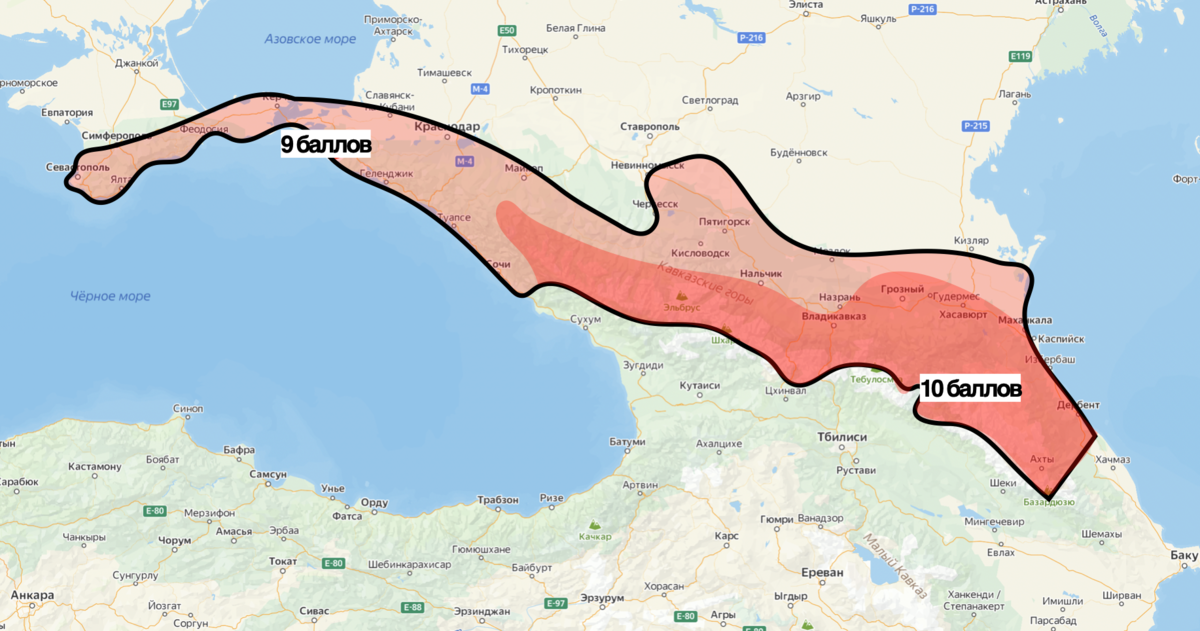 Сейсмоопасные районы турции карта