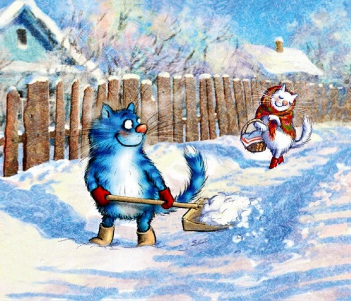 Смешные рисунки зимы - 80 фото