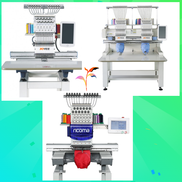 современные многоигольные (12,15,20 игл) и многоголовочные (,3,4,6,8 и более голов) вышивальные машины