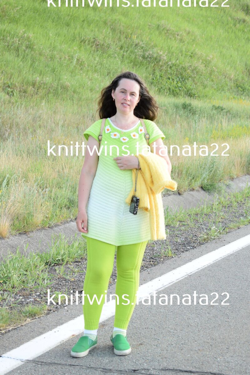 Яркие лосины с косами, фото авторов