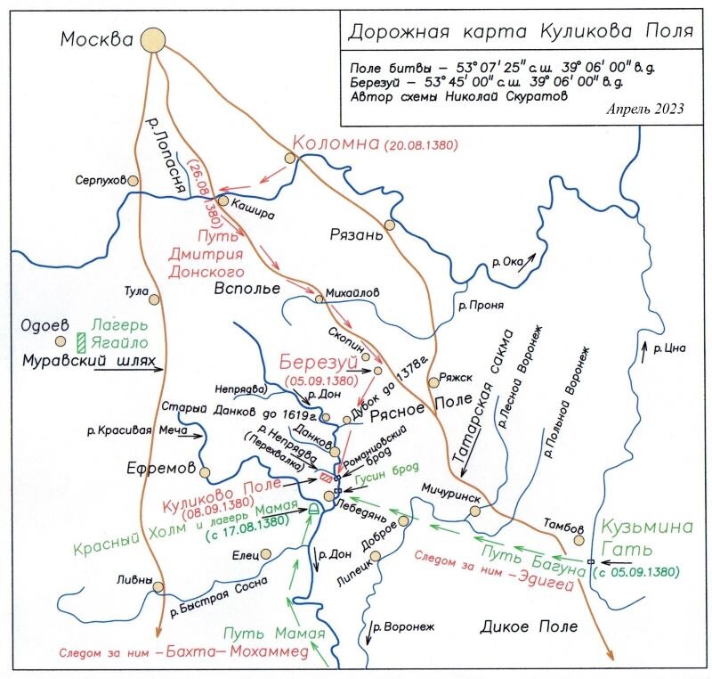 Дорожная карта Куликова поля – карта-схема