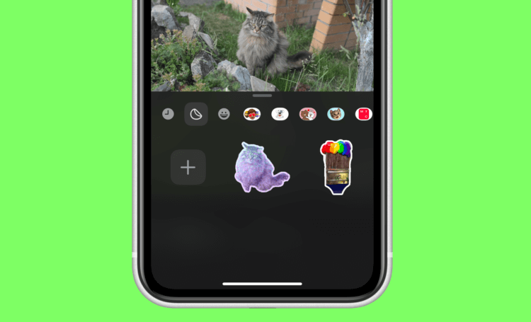   Вот такого крутого радужного котика можно замутить на Айфоне