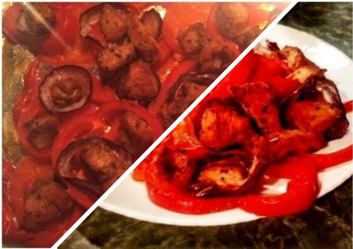 Готовую курицу подавать с бурым рисом.