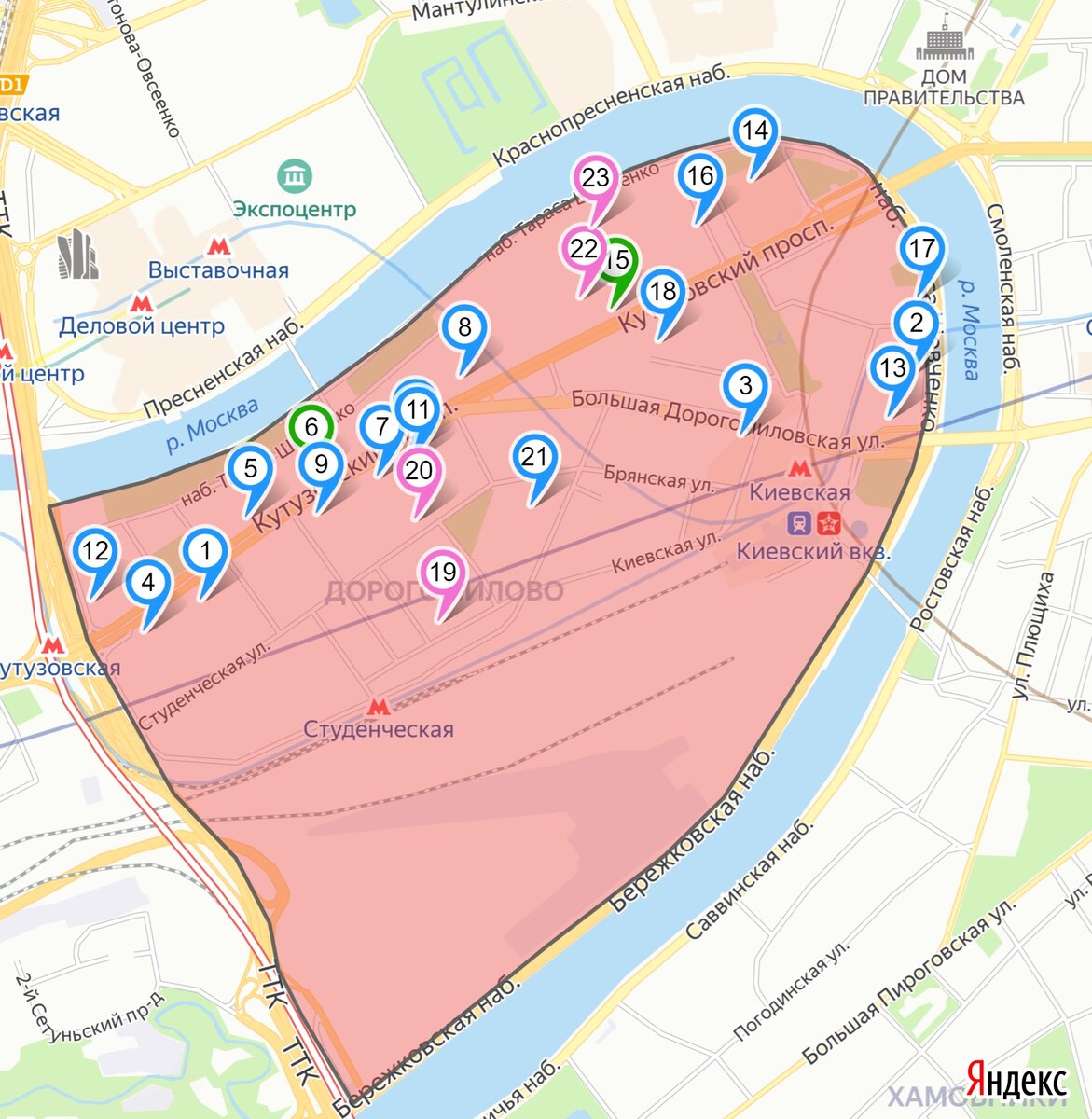 Карта москвы бережковская набережная