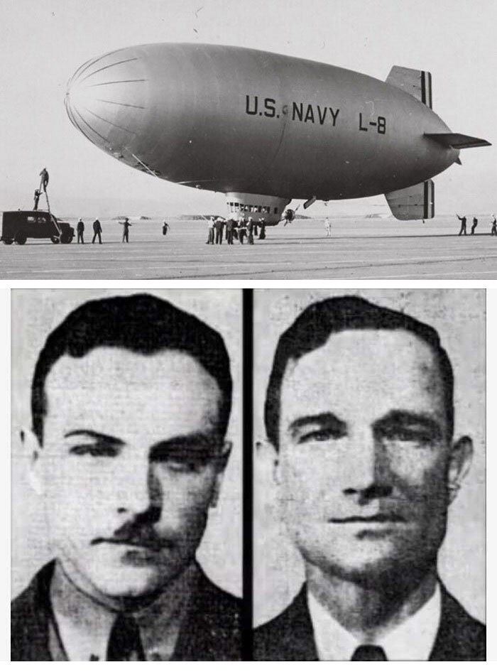 Экипаж дирижабля L-8, Эрнест Коди и Чарльз Адам. Фото из открытых источников