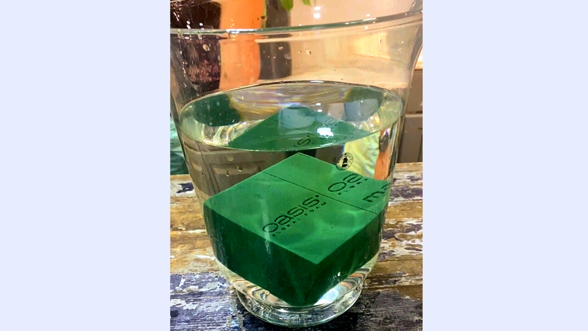 Как правильно замачивать оазис для цветов. Зеленая губка для цветов. Губка для цветов флористическая. Флористическая губка aspac ideal. Флористическая губка в воде.