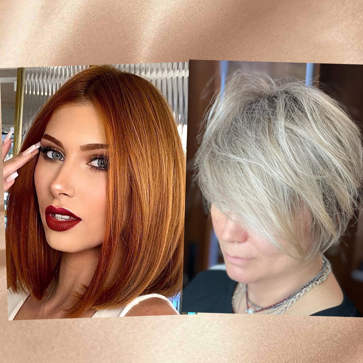 Качественные окрашенные волосы.