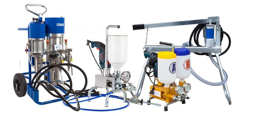 инъектирование гидроизоляция стен. насос для ппу высокого давления. раствор под давлением. инъектирование трещин в бетоне. насос для инъектирования акрилатных гелей двухкомпонентный.