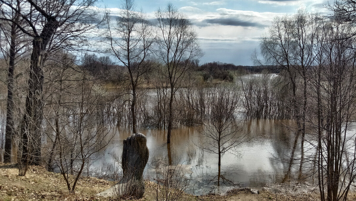 Весной вода доходит до ноги.