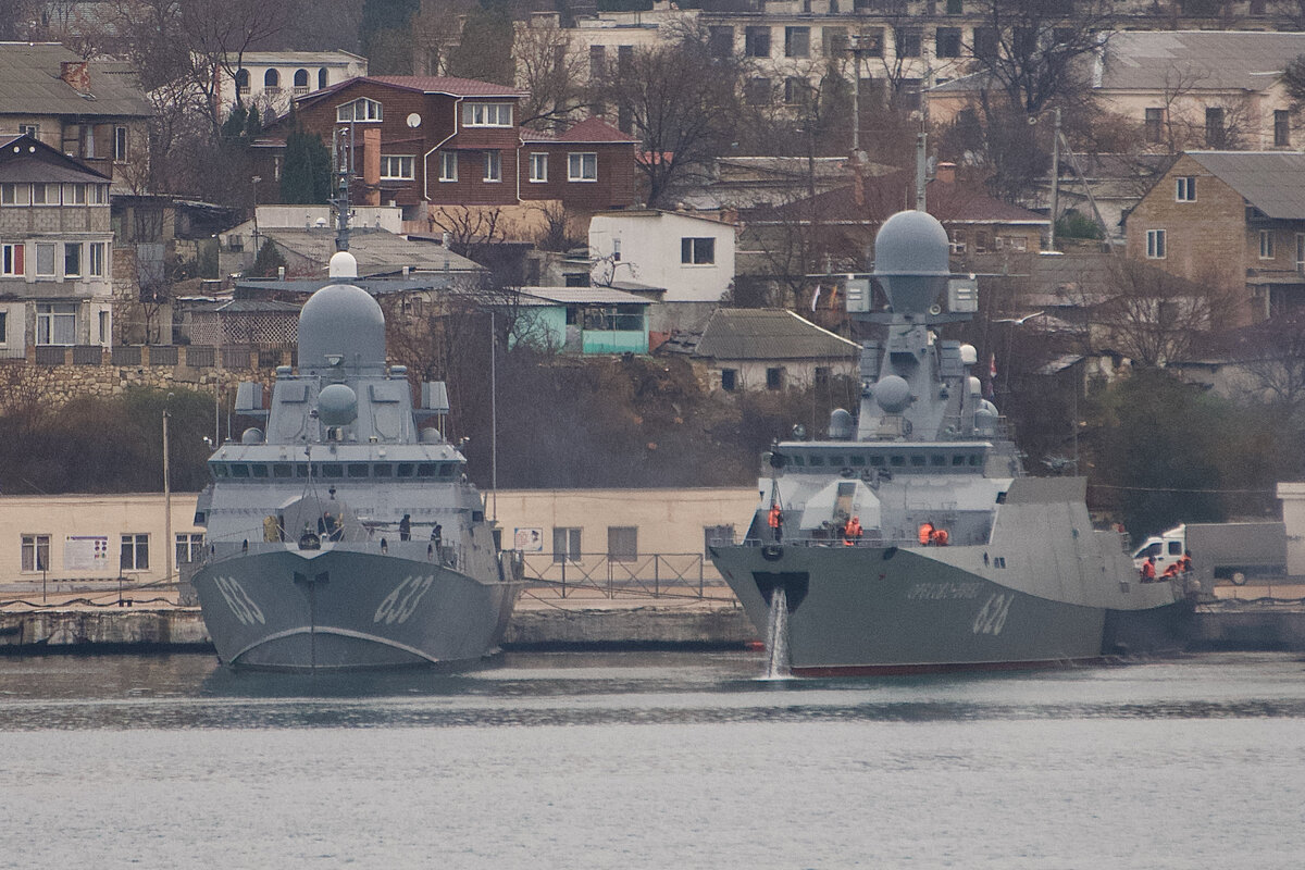 Новый МРК "Циклон" на госиспытаниях в Севастополе.