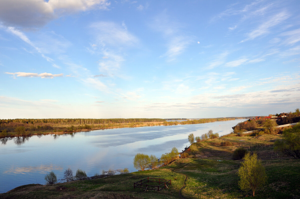 Вид на Волгу ранней весной