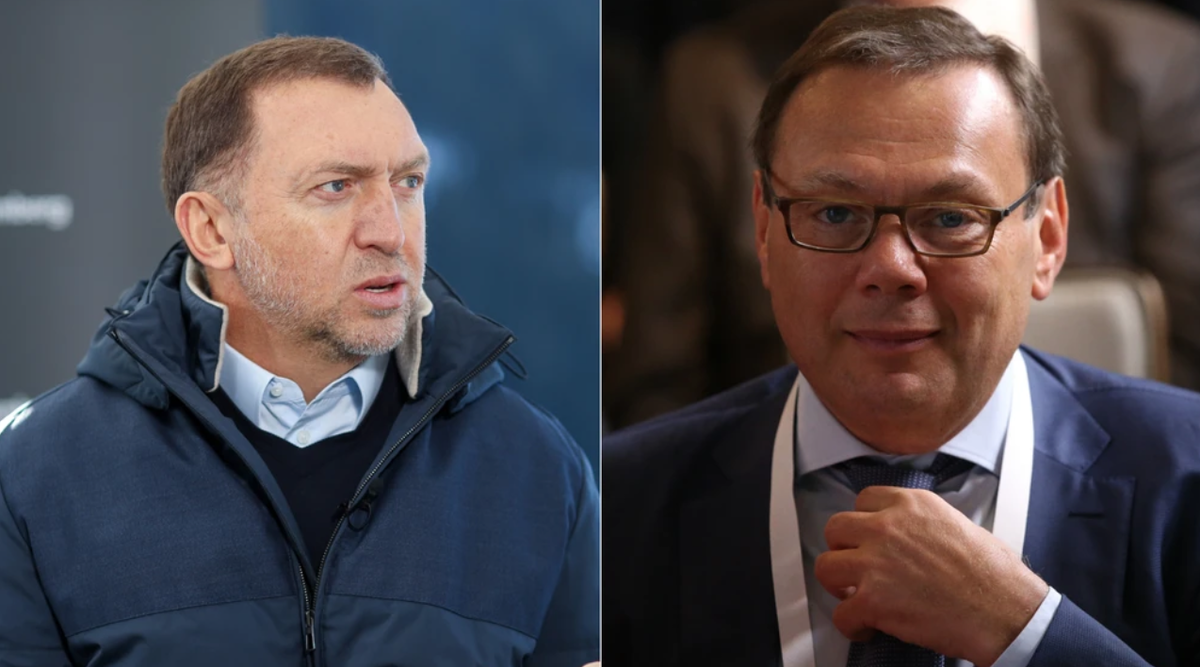 Российские олигархи Олег Дерипаска(слева) и Михаил Фридман(справа) выступают против войны России на Украине. (Фотография Саймона Доусона / Блумберга через Getty Images и Михаила Светлова)