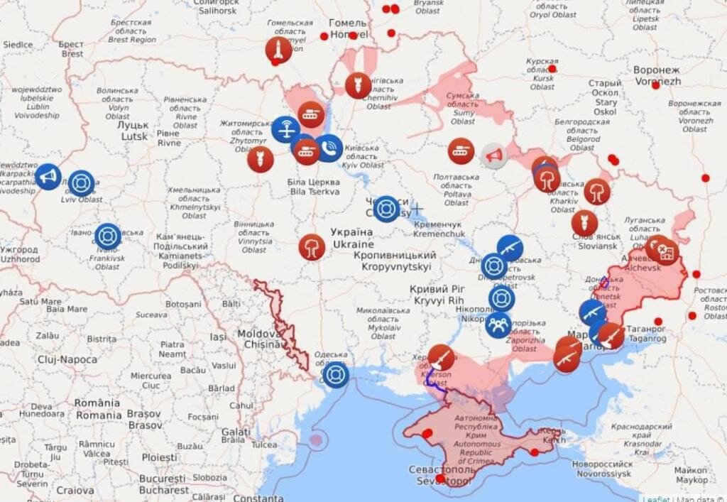 Карта захвата территории россии