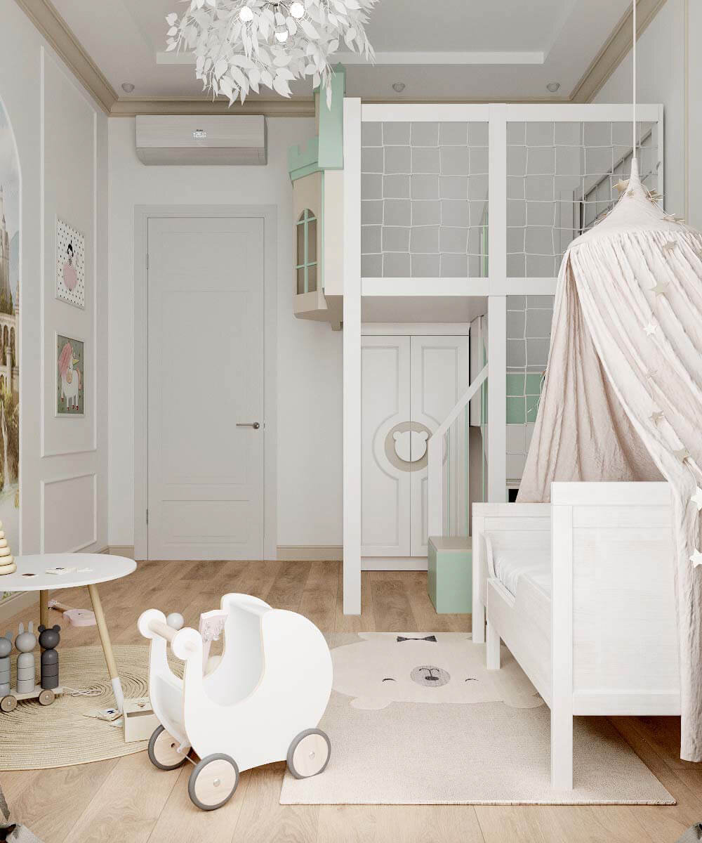 Двухуровневая игровая зона в виде замка фото 1