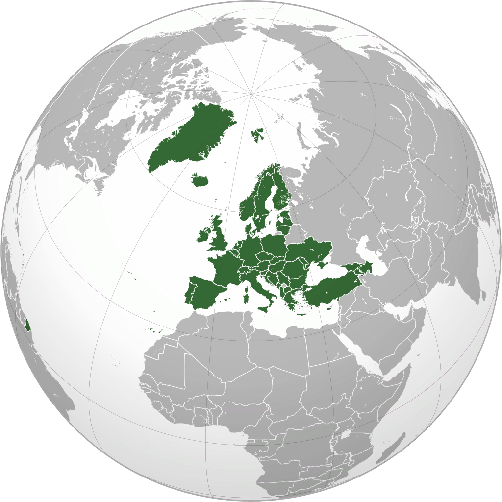 Источник: https://ru.wikipedia.org/wiki/Европейский_суд_по_правам_человека#/media/Файл:Council_of_Europe_(orthographic_projection).svg 