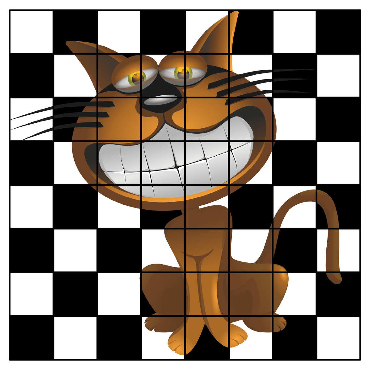 Сколько целых клеток закрывает картинка с котом