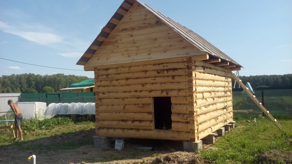 Стандартная комплектация сруба, указанная выше. Банька размером 3х4 м.