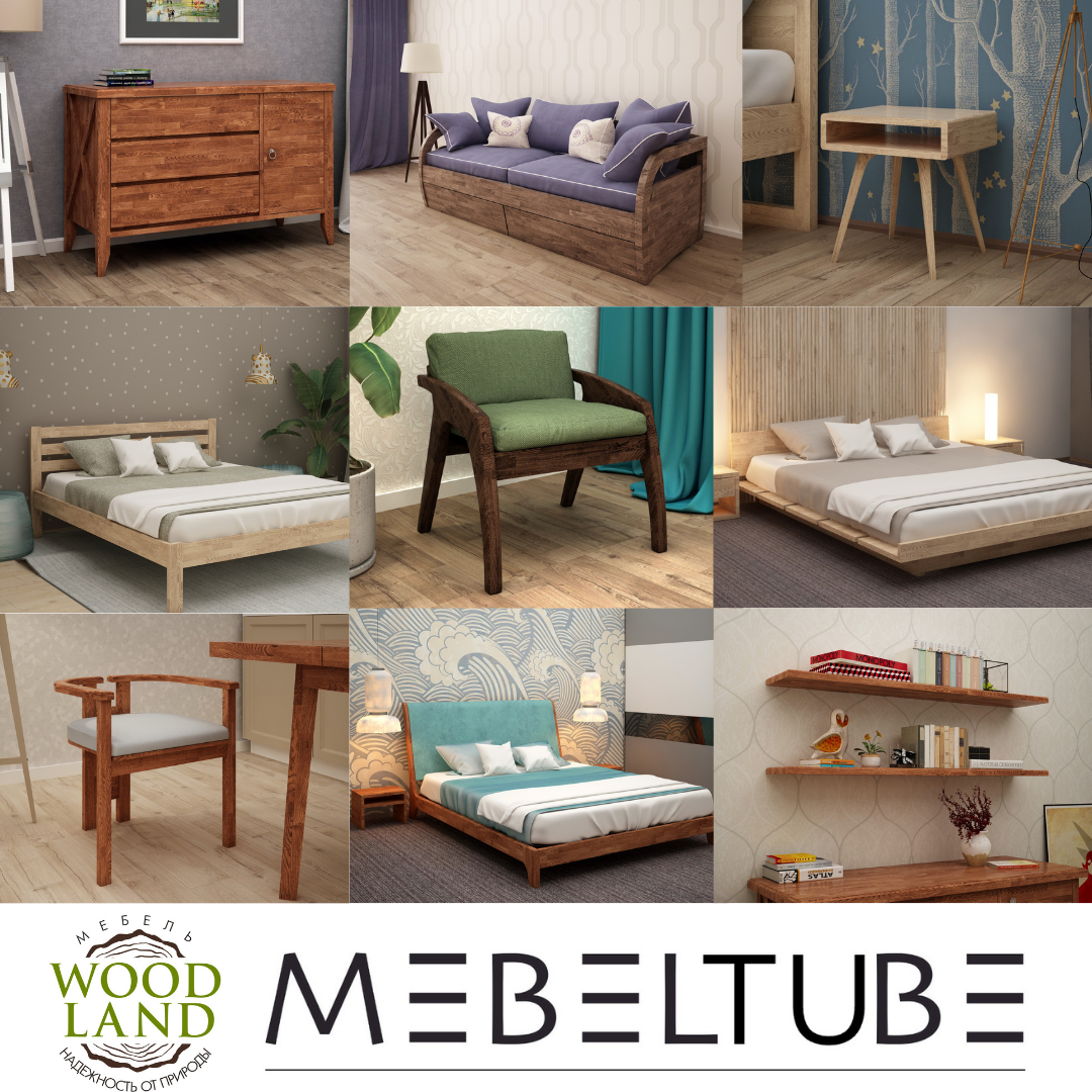 Разные стили в мебели из массива дуба WoodLand MEBELTUBE