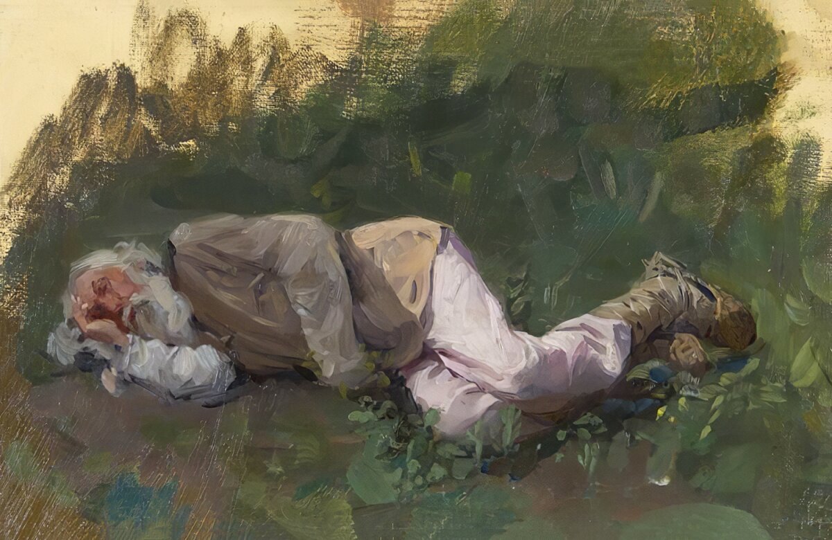 Куликов Иван Семёнович "Спящий старик" (1898)