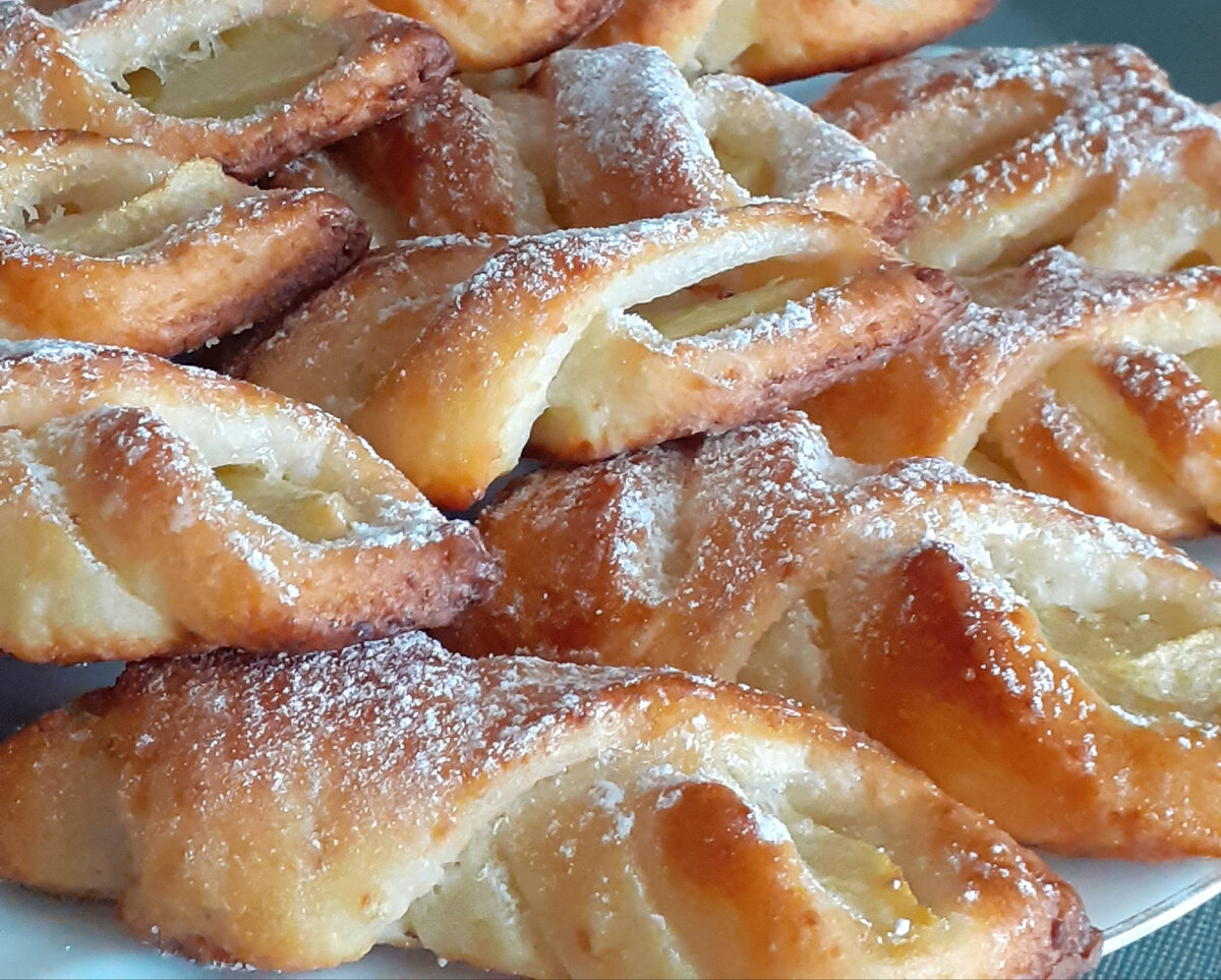 Творожные печенье с яблоками, корицей и орехами - пошаговый рецепт с фото (20621