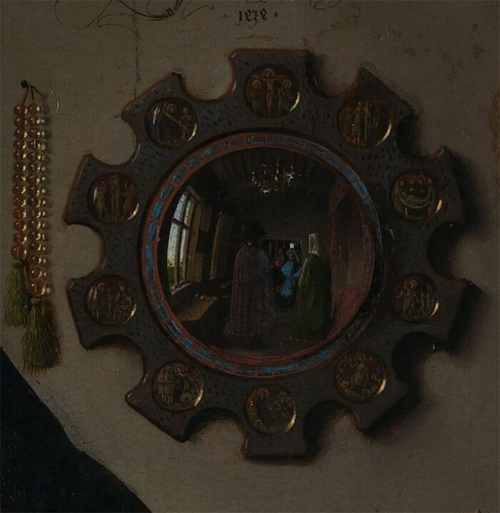 Зеркало на картине "Портрет четы Арнольфини"