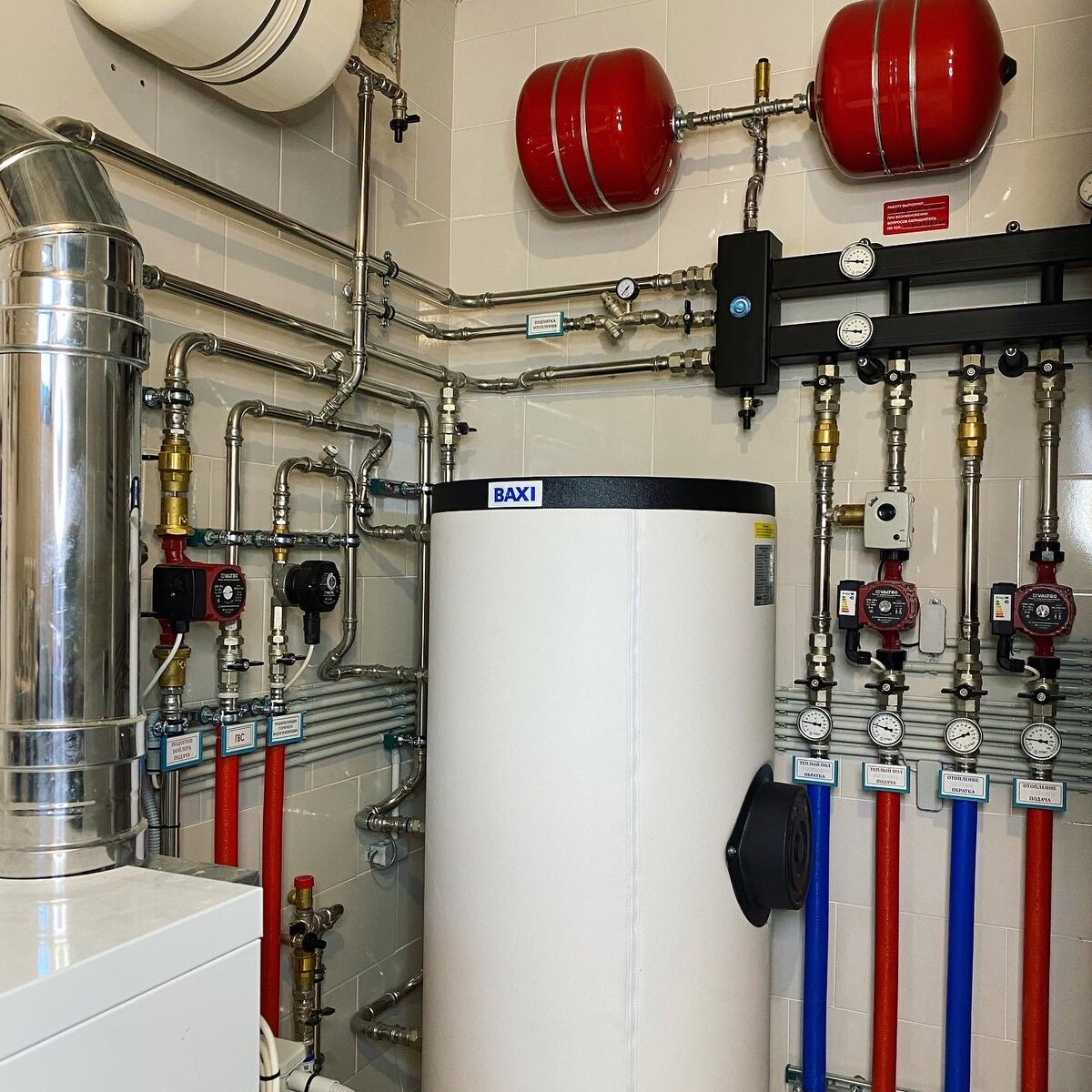 Монтаж систем отопления и водоснабжения, выполненный специалистами инженерного центра