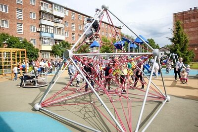    Детская площадка в Подмосковье © Пресс-служба Министерства благоустройства Московской области