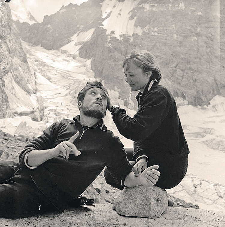 Лариса Лужина и Владимир Высоцкий. Кадр из фильма «Вертикаль», 1967 г.