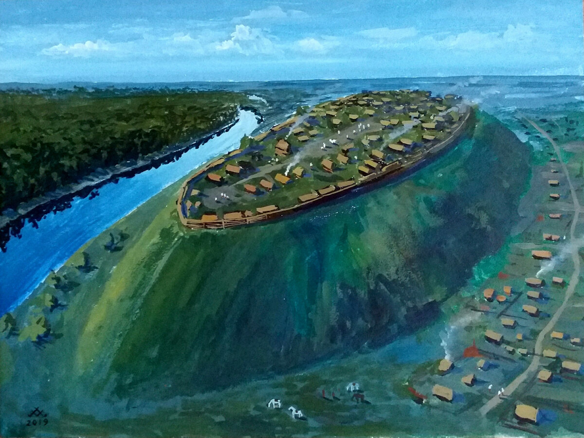 Тереховское городище, художник Павел Алёшин