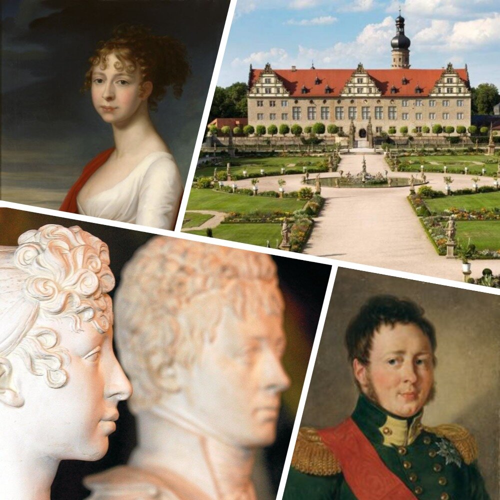 Веймарский дворец. Родители принцессы Августы - Карла Фридрих Саксен-Веймарский и великая  княгиня Мария Павловна.