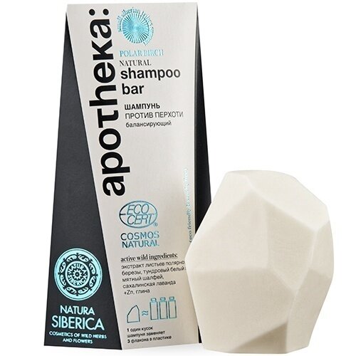     Твердый шампунь для волос против перхоти Apotheka by Natura Siberica Shampoo Bar