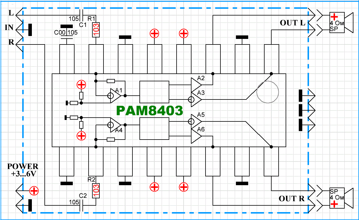 Ram8403 усилитель схема